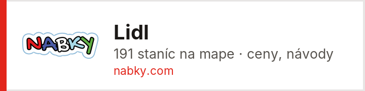 Lidl – mapa nabíjacích staníc na nabky.com