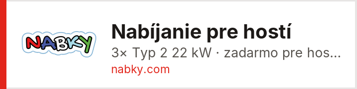 Charging for guests – AgeVolt Vysoké Tatry, Hotel Elements – nabky.com