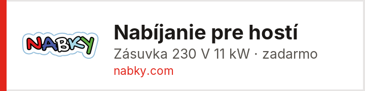 Nabíjanie pre hostí – Hotel KNM & Cafebar Janika – nabky.com