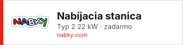 Nabíjacia stanica – Umývacie centrum Veľké Úľany Eco osada – nabky.com